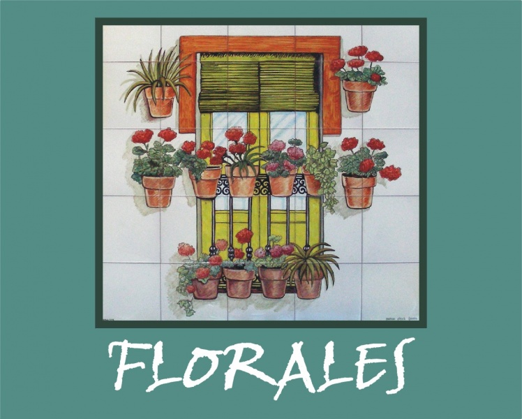 murales azulejos ceramica decorativo flores floral