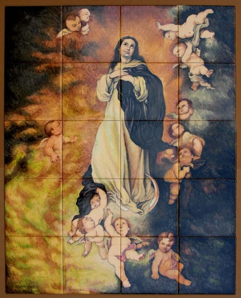 mural ceramica virgen inmaculada