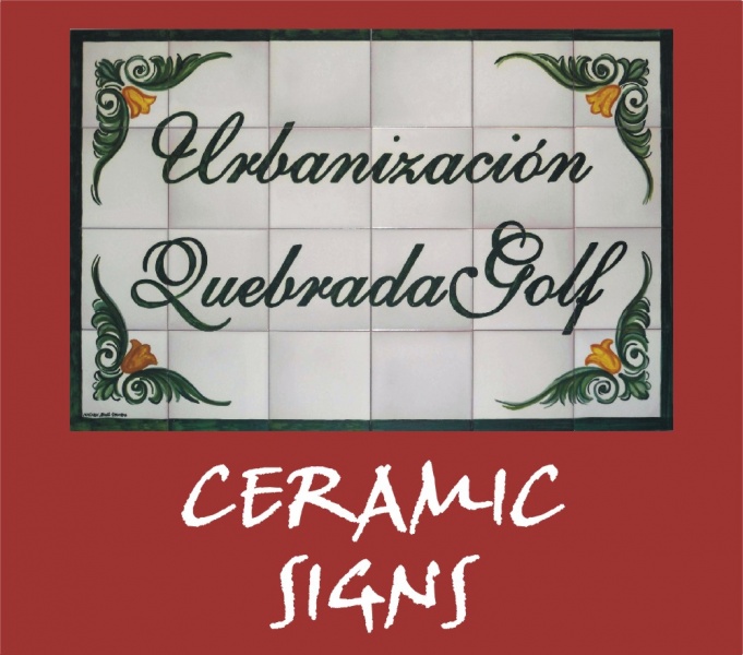 Ceramic Signs  Murals Glaced tiles handmade
