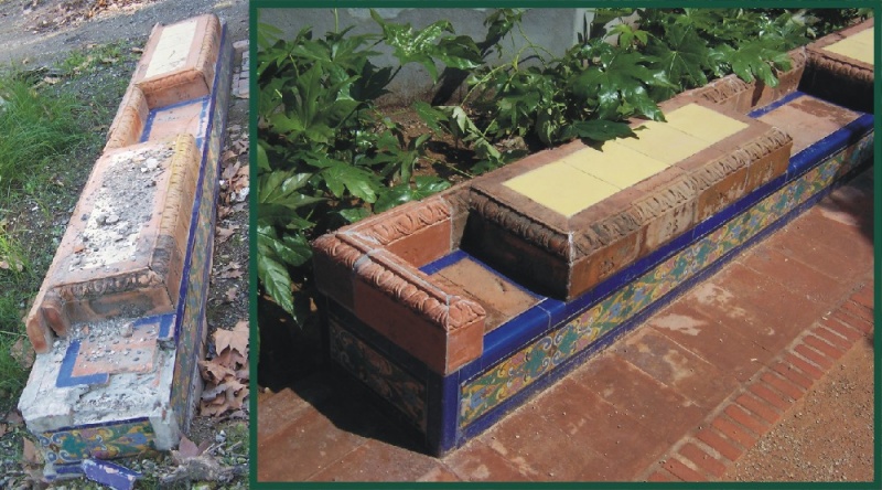 ceramic restoration tiles benches