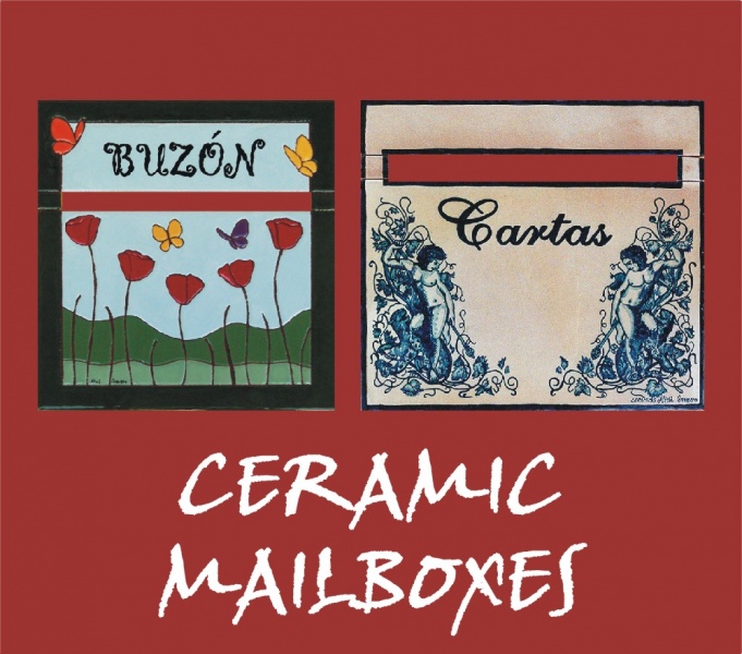 Ceramic Mailboxes Decorative and sign Glaced tiles handmade