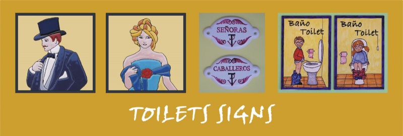 Ceramic Toilets signs plaques & tiles
