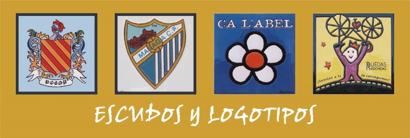 plaqueta placa azulejo ceramica escudo logotipo
