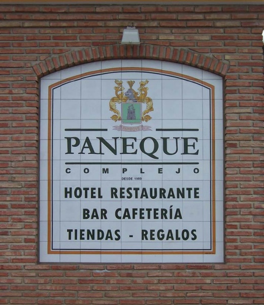 mural Rótulo de azulejos para hotel restaurante relieve