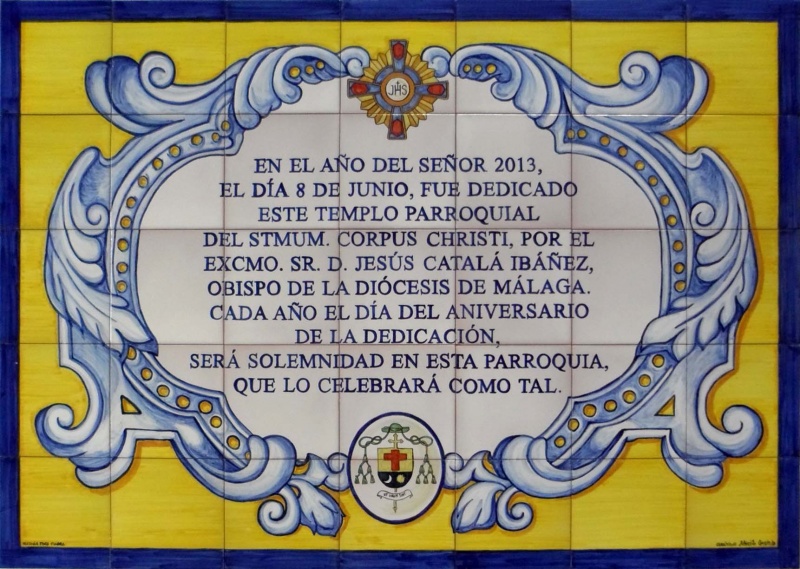 Mural azulejos cerámico conmemorativo aniversario inauguracion