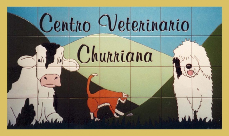mural Rótulo de azulejos veterinario relieve