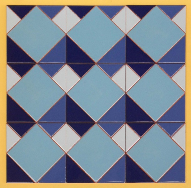 Mural azulejo cerámica mesa geometrico