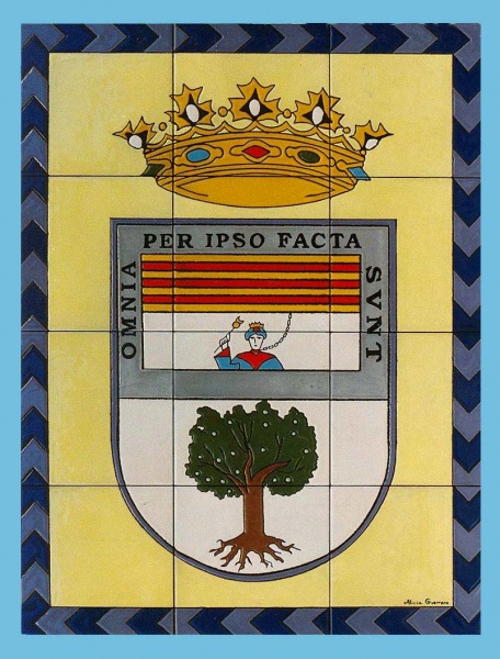 Mural azulejo cerámica heraldica apellido 